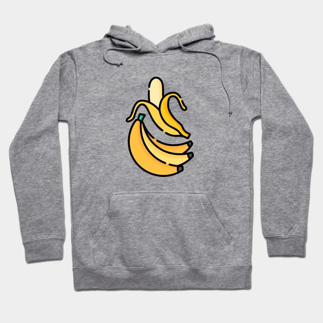 Banana Fruit Harvest Field Product Vintage Since Hoodie by Flowering Away